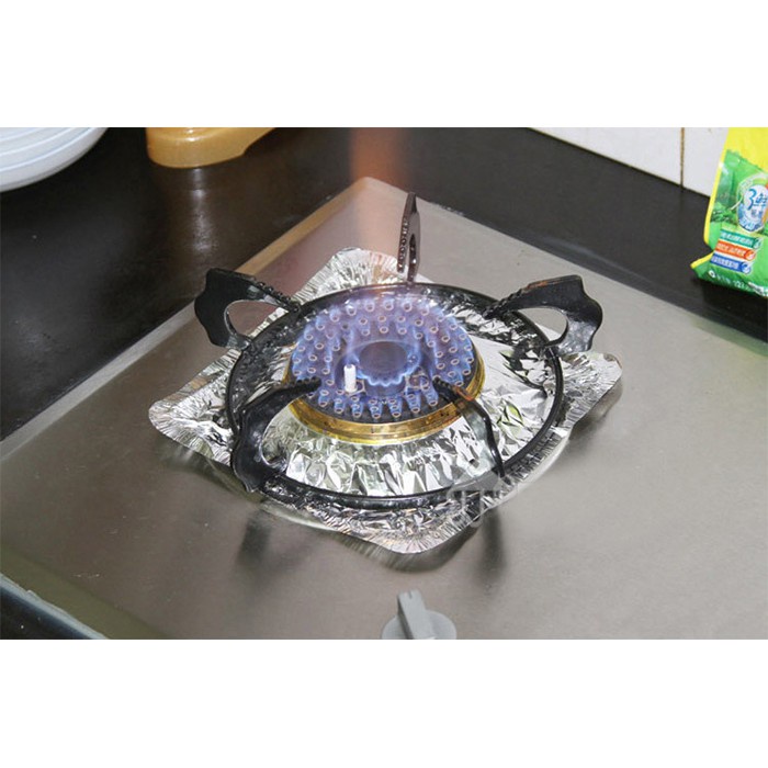 Bộ 10 giấy bạc lót bếp gas (tròn/vuông)