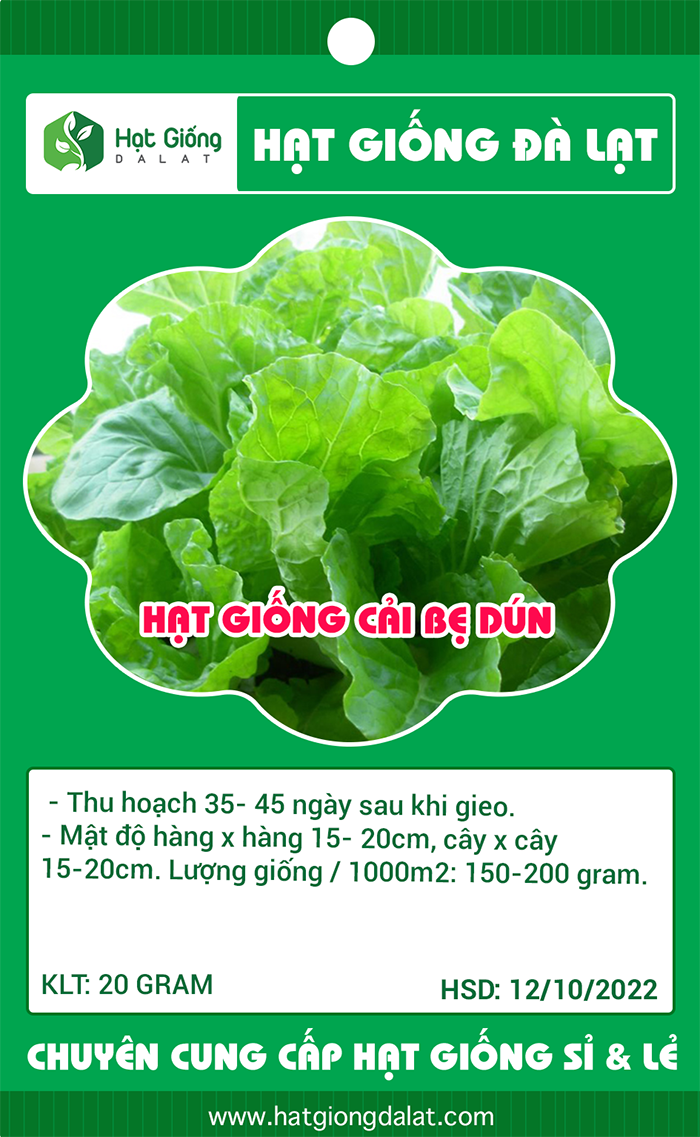 Hạt giống cải bẹ dún sen vàng gói 10gram