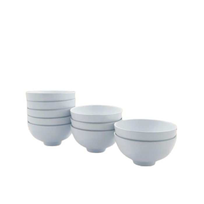 Bộ 10 Chén Cơm Sứ Trắng Việt Nam 4.5,Chén cơm sứ trắng VN