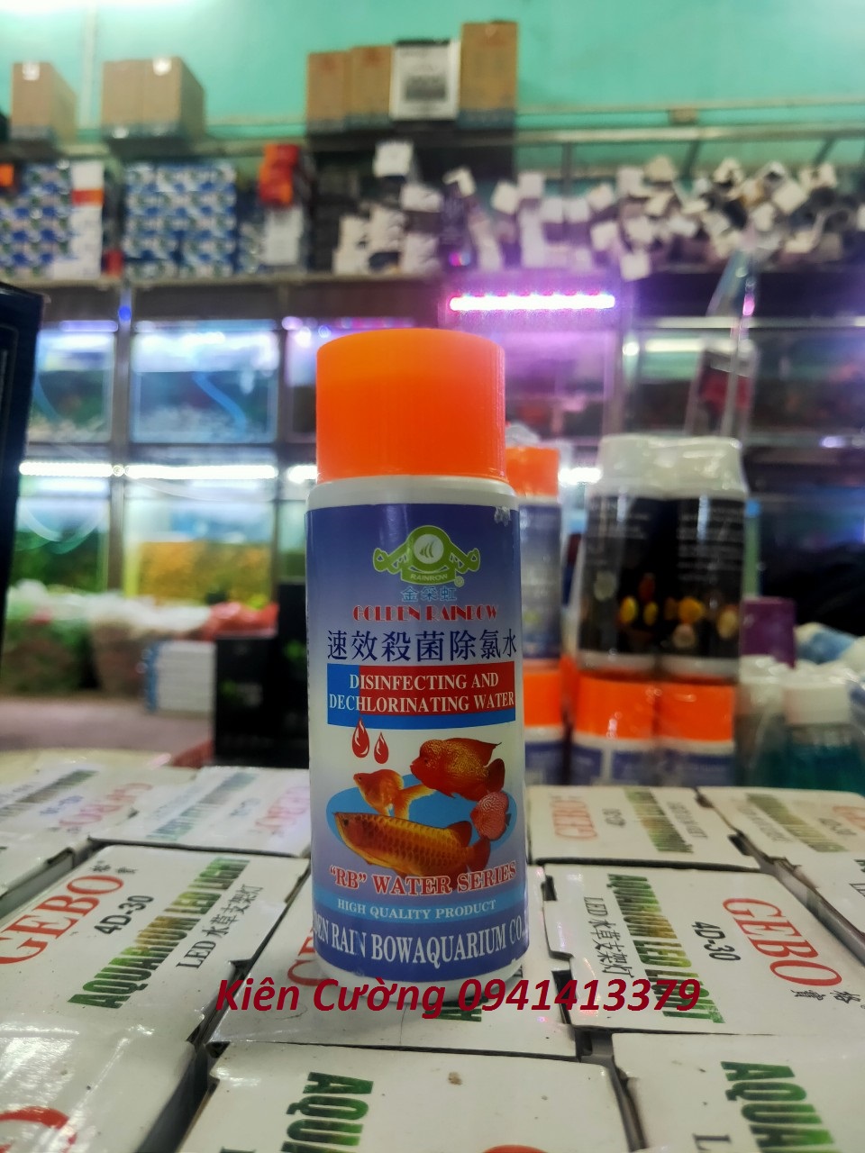 Chai Khử Nước Mới, Khử Clo GOLDEN RAINBOW 125ml Cho Bể Cá Cảnh, Tạo Sự An Toàn Cho những Chú Cá Của Bạn