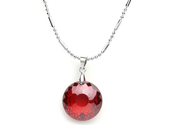 Mặt đá sapphire đỏ thắm, hình tròn đường kính 1,2cm