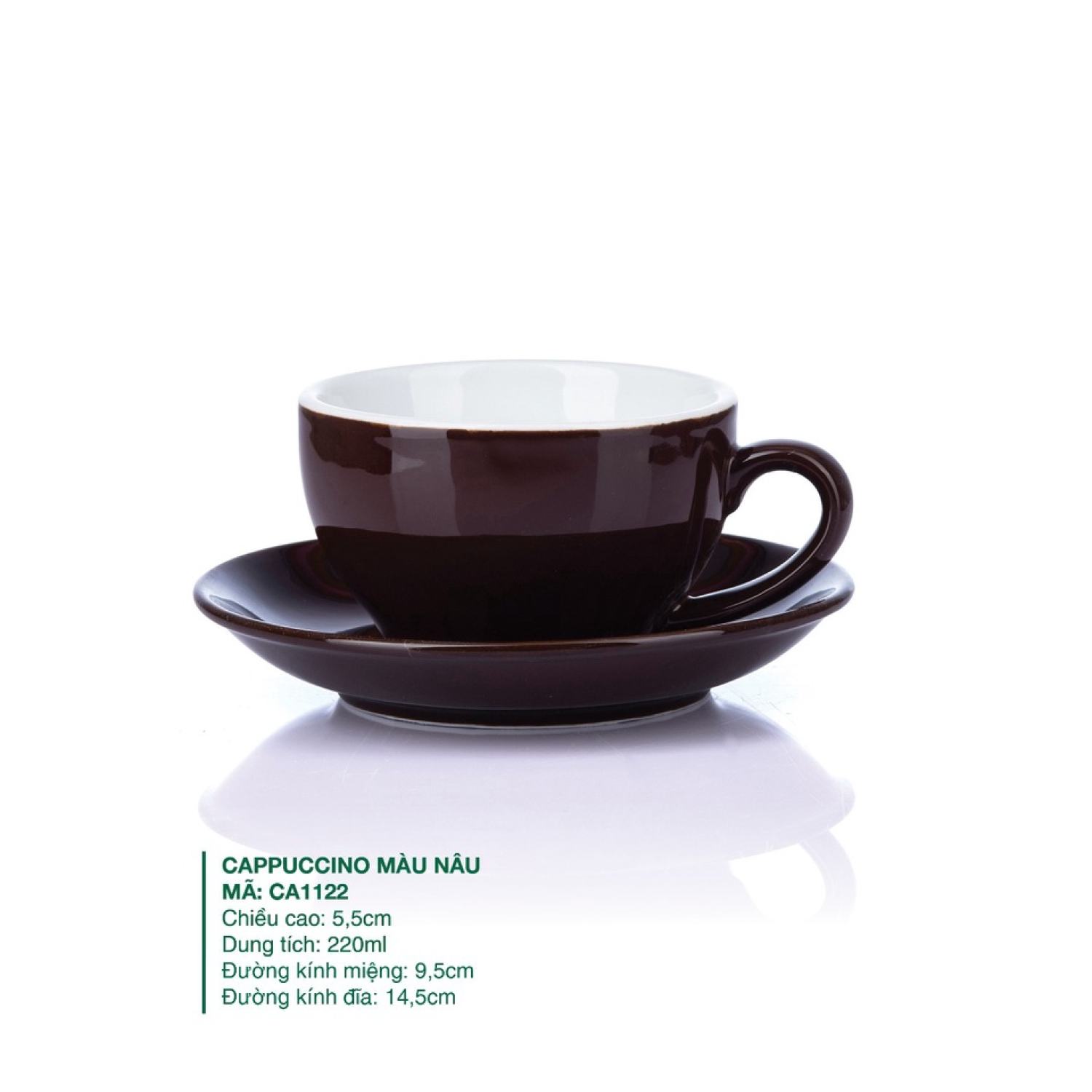 Cốc gốm sứ Cappuccino, họa tiết vân đá nhiều màu, gốm sứ Bát Tràng cao cấp, dùng uống nước, trà, cà phê, dung tích 220ml, chất liệu an toàn cho sức khỏe người dùng - Làng Gốm