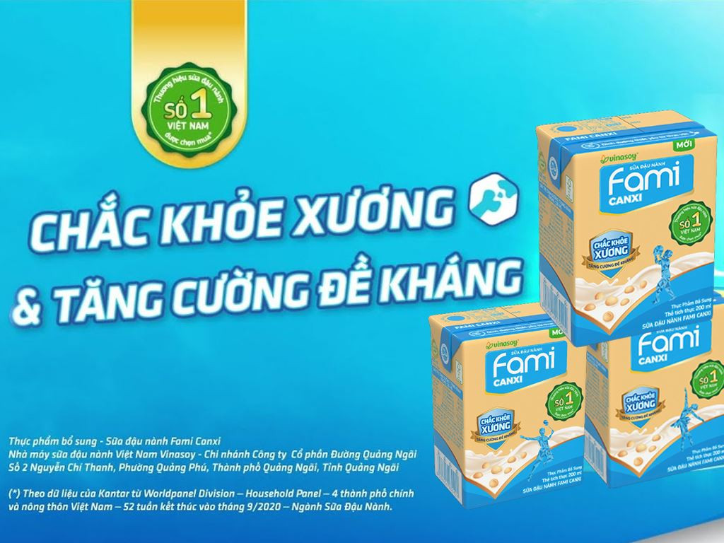 sữa đậu nành Fami Canxi (thùng 36 hộp 200ml)