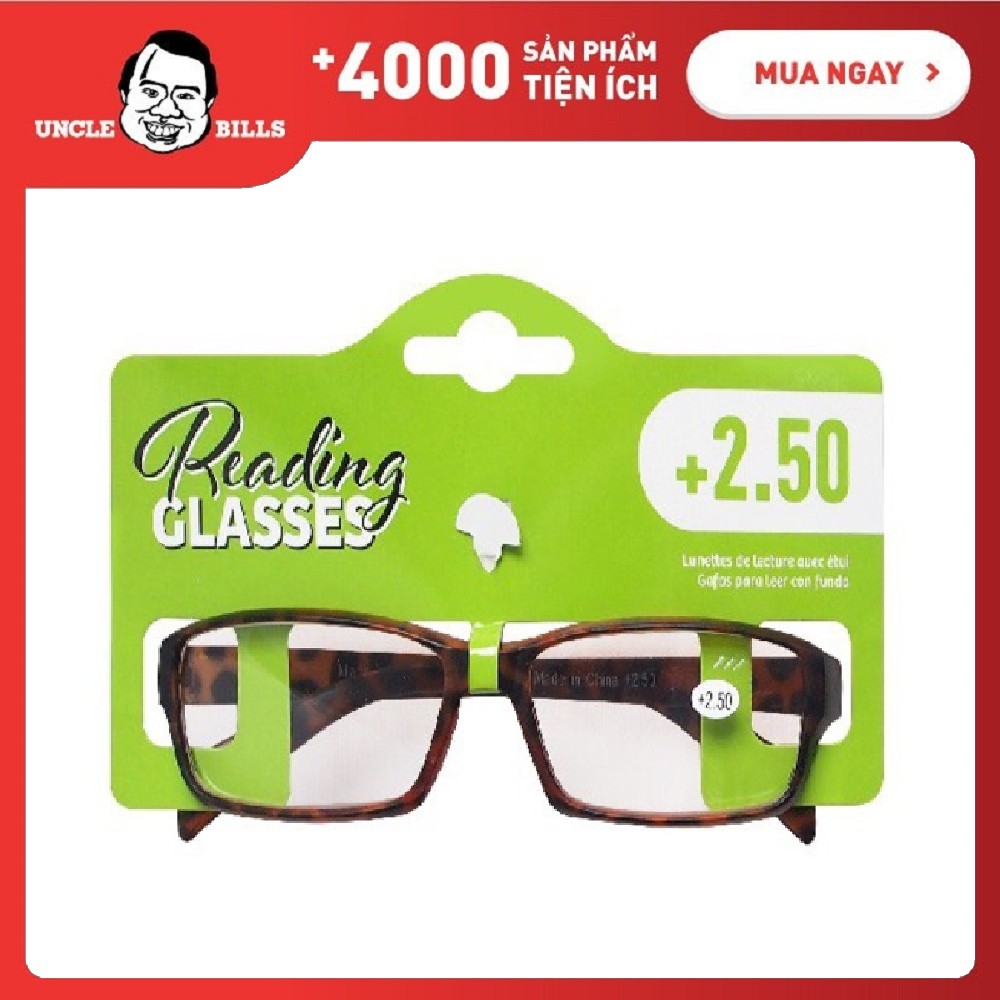 Kính Đọc Sách +2.50 Độ Viễn AE0880 Uncle Bills (Giao màu ngẫu nhiên)