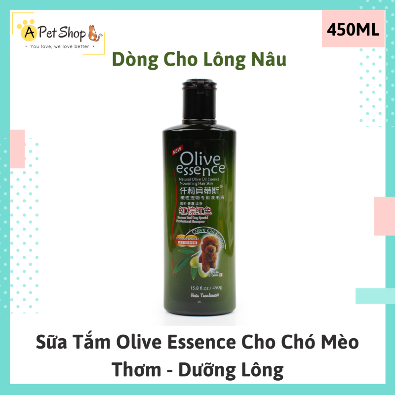 [Chó Lông Nâu] Sữa Tắm Olive Essence Cho Chó Mèo Thơm Dưỡng Lông - A Pet Shop