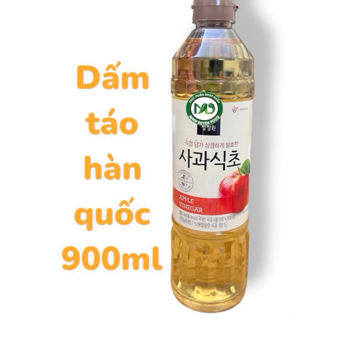 Dấm táo Hàn Quốc chai to 900ml
