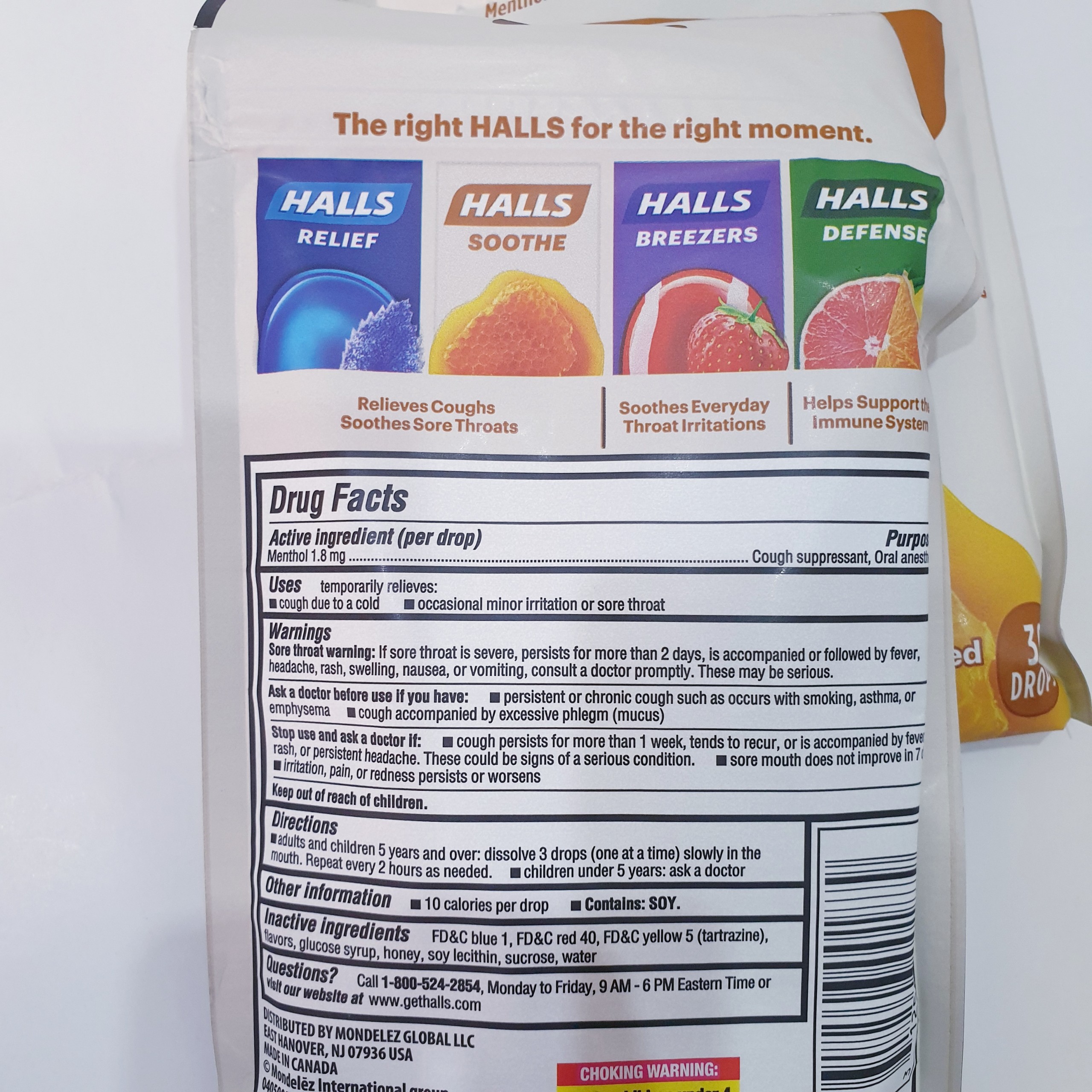 Kẹo Halls mật ong vanilla- 30 viên