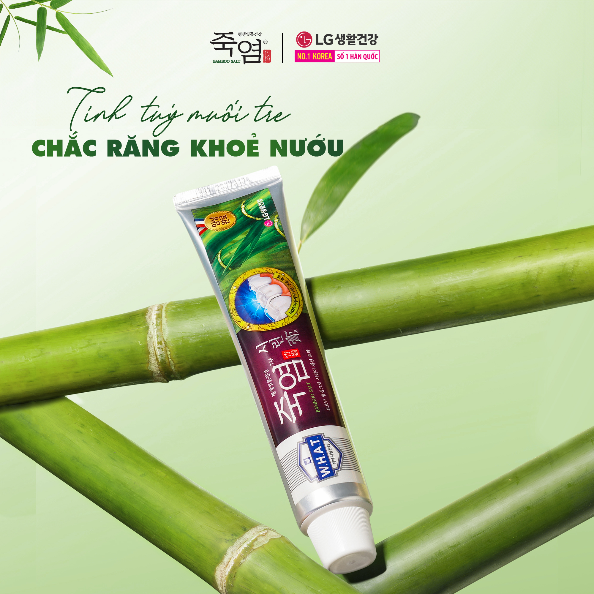 [LG Daily Beauty Official] Combo 4 Kem đánh răng Bamboo Salt Muối Tre Chăm Sóc Răng Ê Buốt 140g