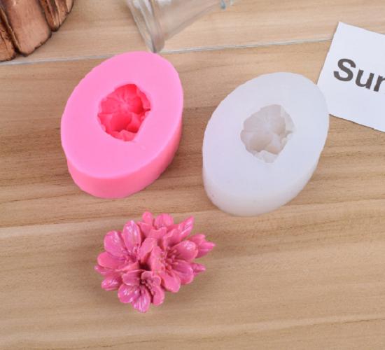 Khuôn silicon 4d chùm hoa anh đào