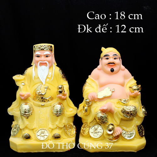 [ SIZE 18 - 20 ] BỘ 3 ÔNG THẦN TÀI +THỔ ĐỊA +THẦN TIỀN  [ COMPOSITE + BỘT ĐÁ ]