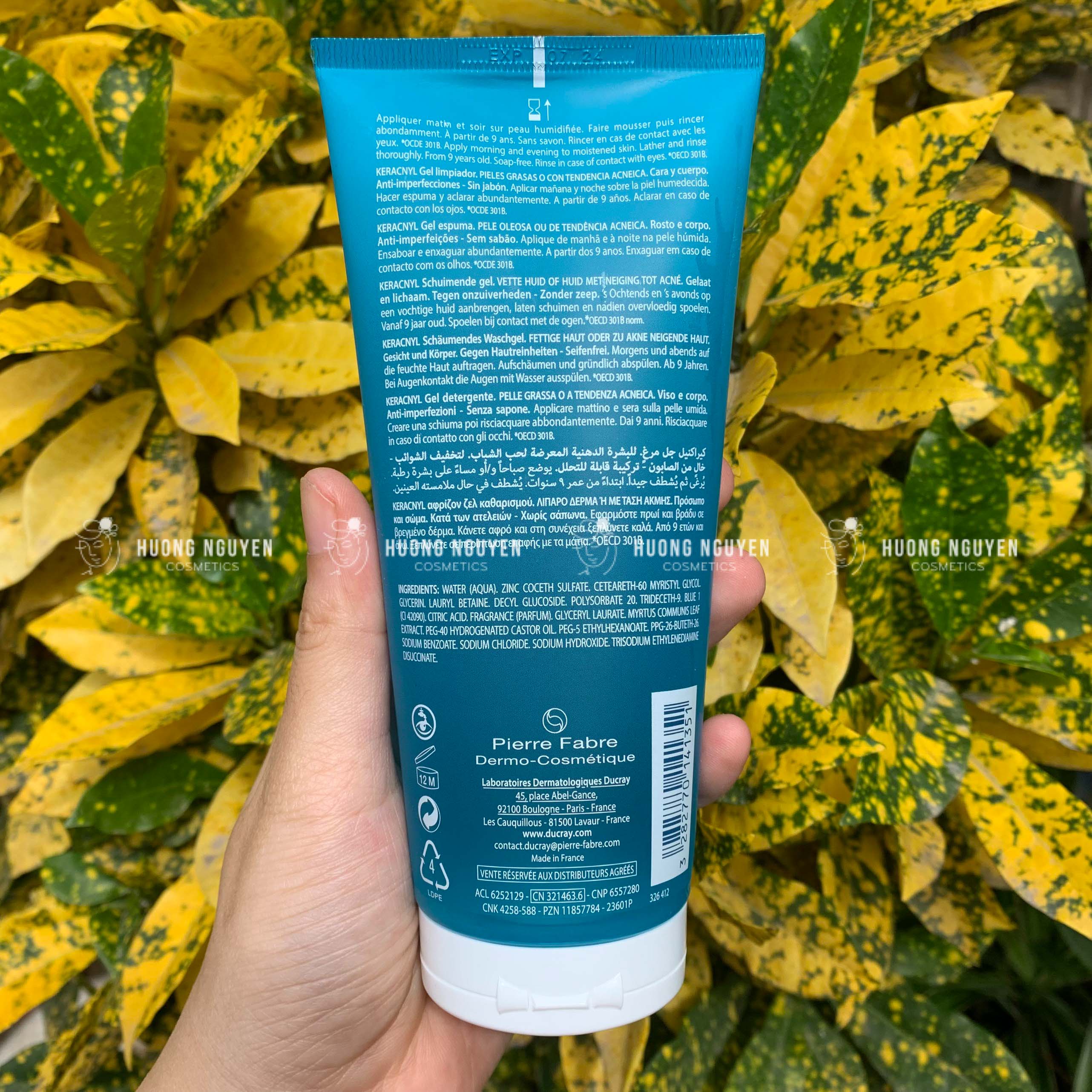 Sữa Rửa Mặt Ducray Keracnyl Gel Moussant