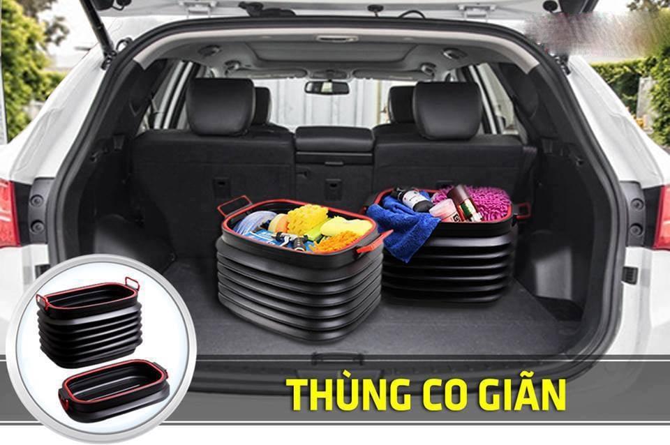Hộp Đựng Chứa Đồ Đa Năng Xe Ô Tô - Thùng đựng đồ co dãn đa năng dung tích lớn 40 lít - thùng đựng nước - đựng đồ đông lạnh có nắp