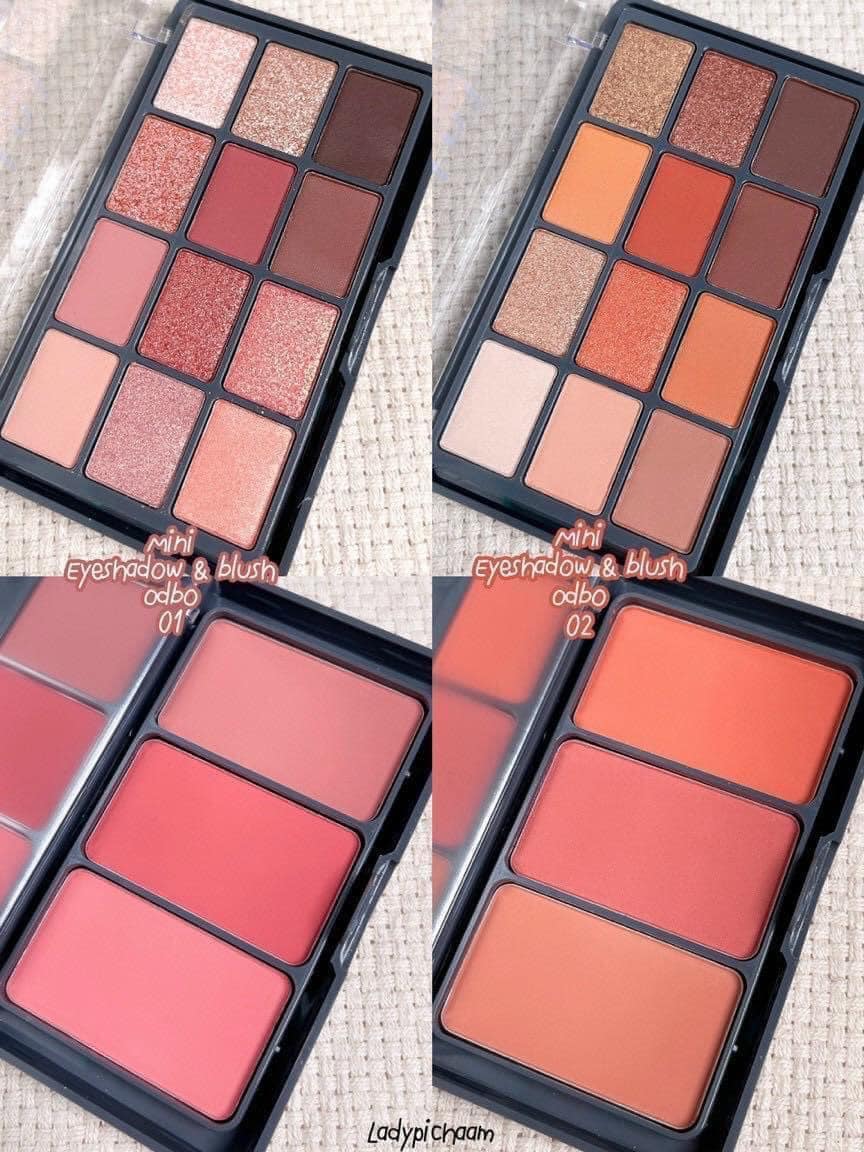 BẢNG PHẤN MẮT VÀ MÁ HỒNG 2 TẦNG ODBO MINI EYESHADOW BLUSH