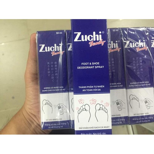 5 Xịt Khử Mùi Giày Zuchi Family