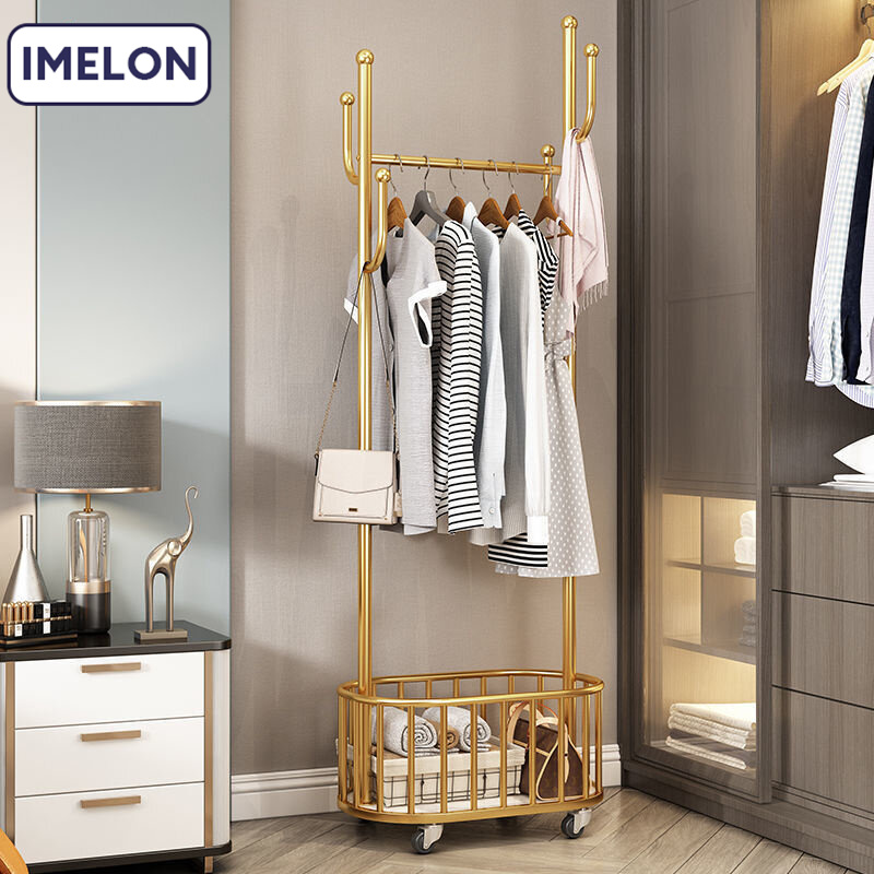 IMELON Buy 1 Get 1 Free gift free shopwide imELON coat rack with removable wheels luxury light Nordic style for bedroom family living room-INTL