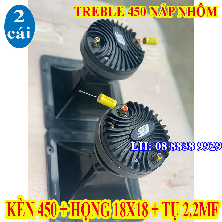 CẶP LOA TREBLE KÈN 450 RCF NẮP NHÔM + HỌNG 18X18+ TỤ XỊN 2.2 - NHẬP KHẨU - GIÁ 2 CÁI