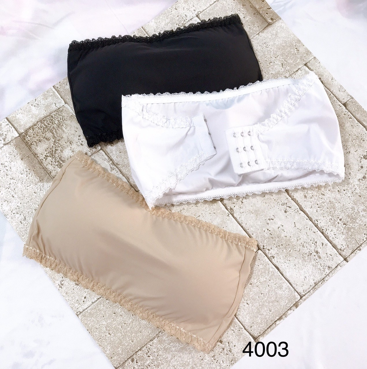 Áo bra ống su gân cài sau 4003