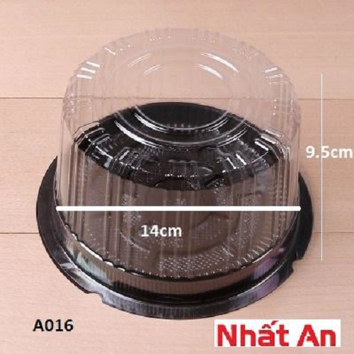 Hộp nhựa tròn đế đen a016 10 cái