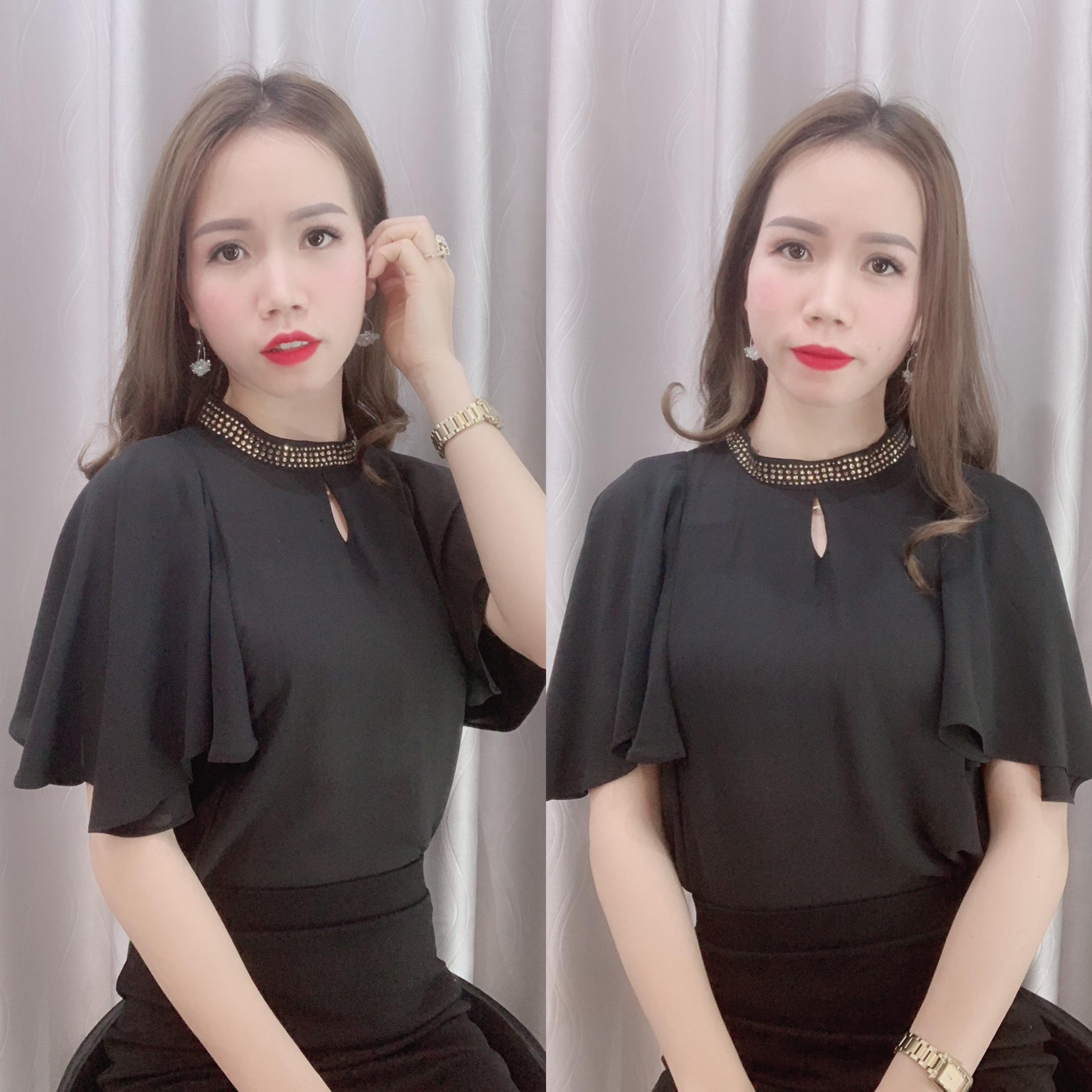[ẢNH THẬT] Áo Sơ Mi Công Sở Nữ, Áo Sơ Mi Kiểu Cổ Đá Giọt Nước