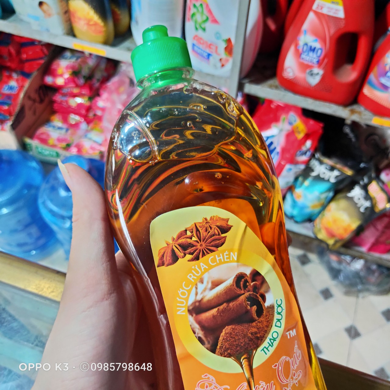 Nước rửa chén thảo dược tinh dầu quế