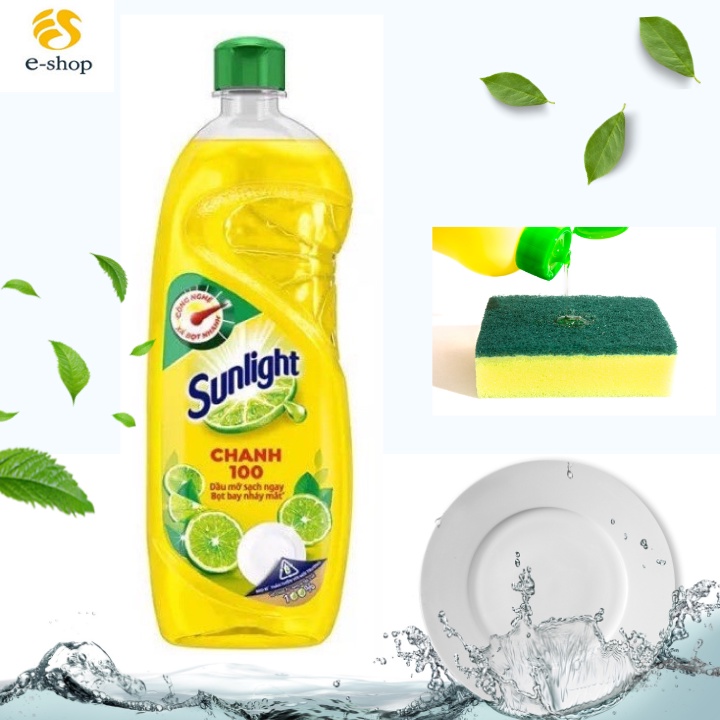 Nước Rửa Chén Sunlight Chanh 100 Can 3,4 lít và Chai 750ml