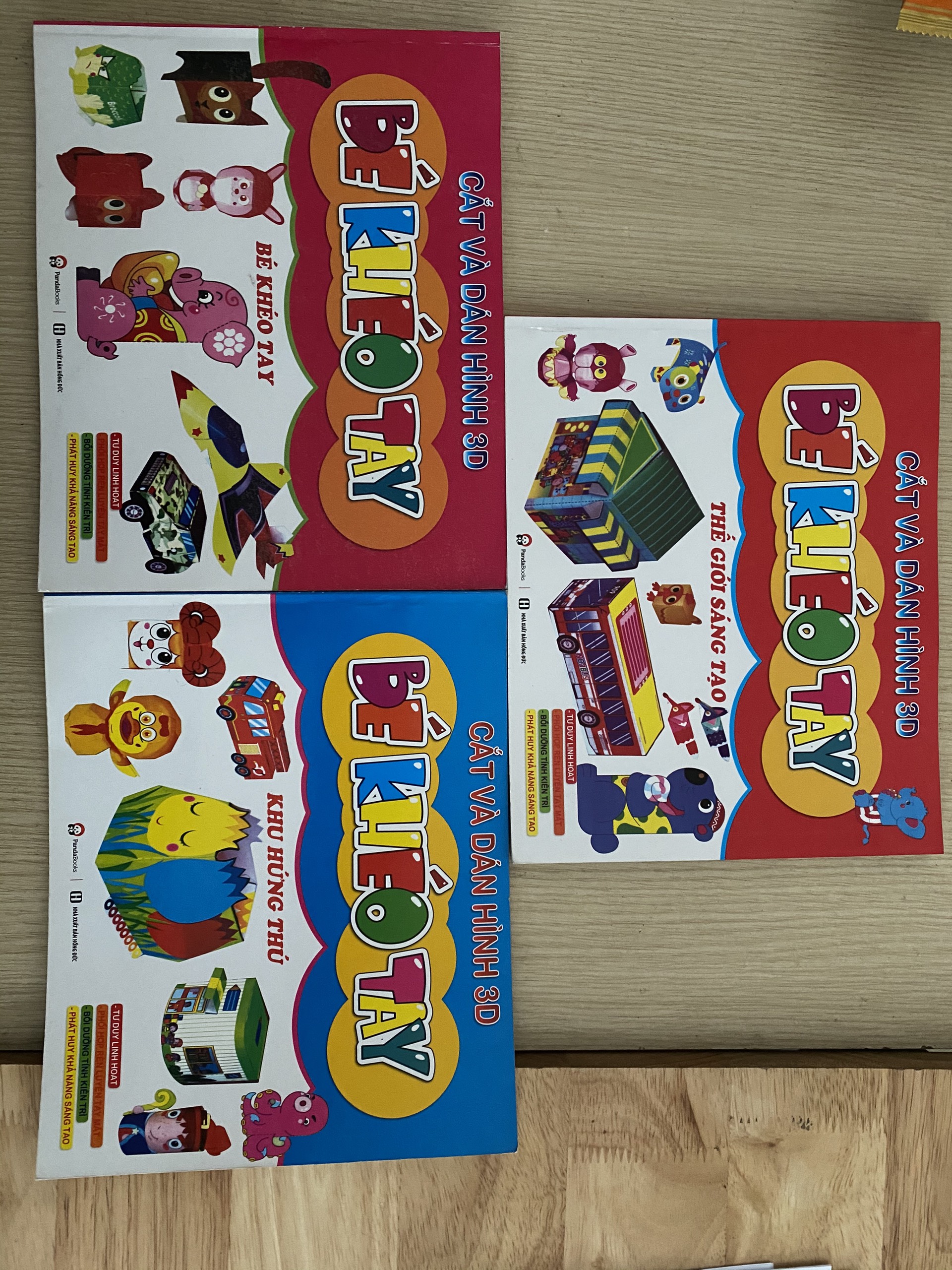 Sách - Combo 8 cuốn Thiếu Nhi - Cắt Dán Hình 3D - Pandabooks