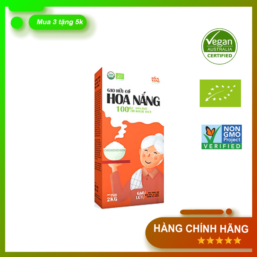 [GẠO HỮU CƠ] Gạo lứt hữu cơ hoa nắng 2kg