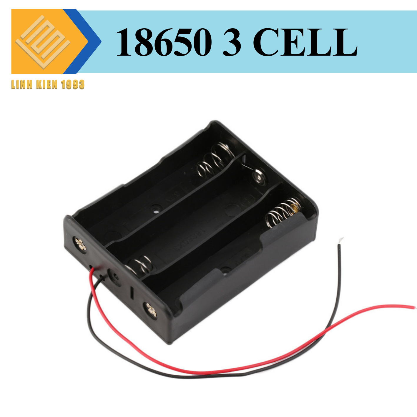 Đế 3 pin 18650 mắt nối tiếp