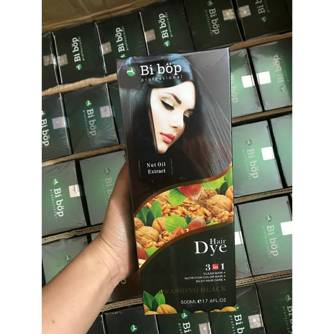 Dầu Gội Phủ Bạc Thảo Dược ( đen ) TÓC BIBOP NHẬT BẢN - GỘI LÀ ĐEN TÓC