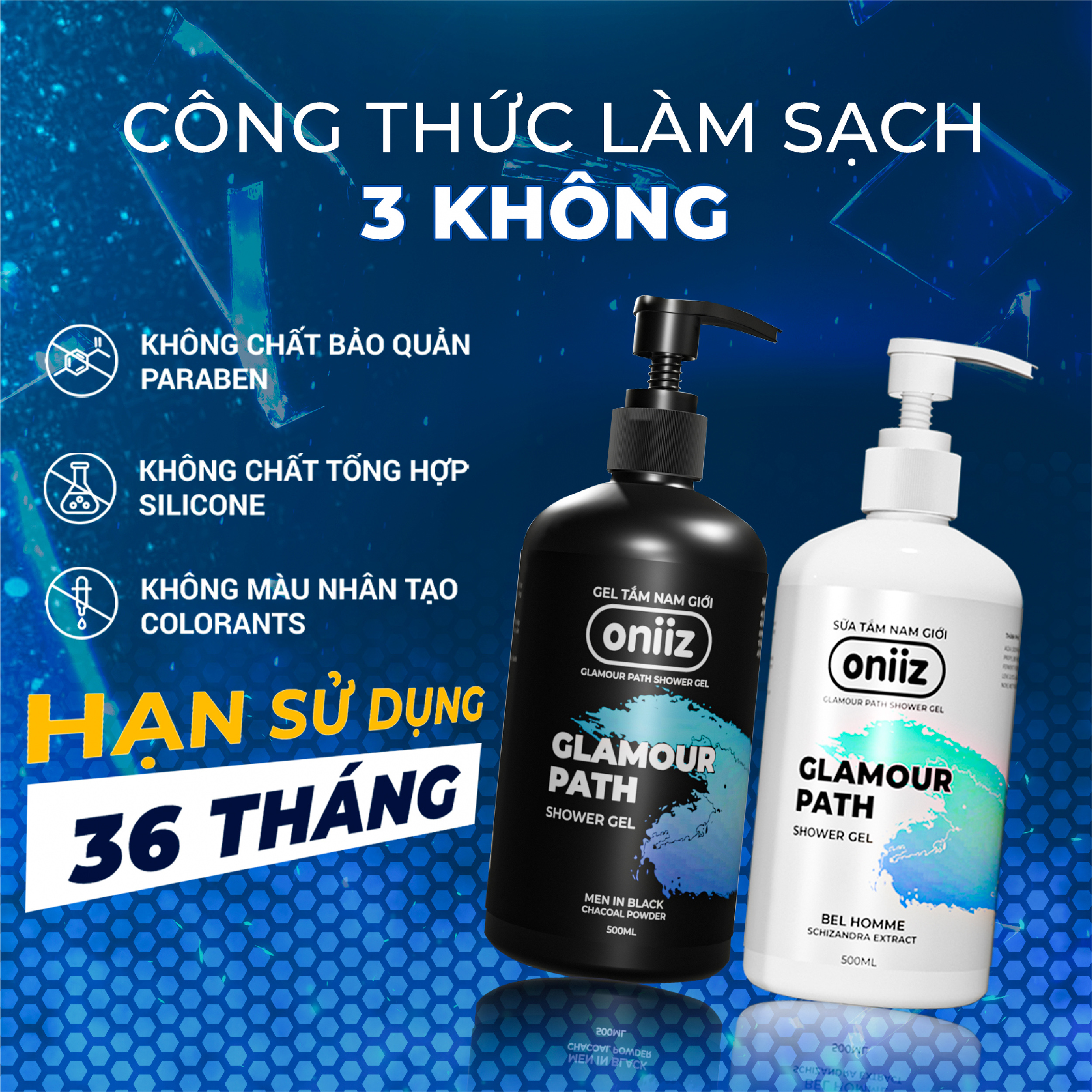 Combo hoàn hảo Bọt vệ sinh nam giới, Sữa tắm hương nước hoa Oniiz - Quà tặng nước hoa dùng thử