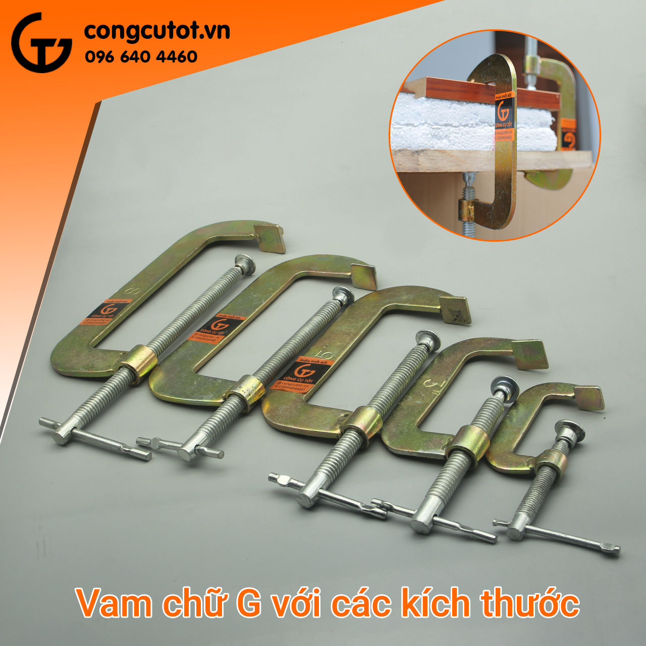 Bộ 2 chiếc Cảo (Vam) chữ C 2 - 12 inch
