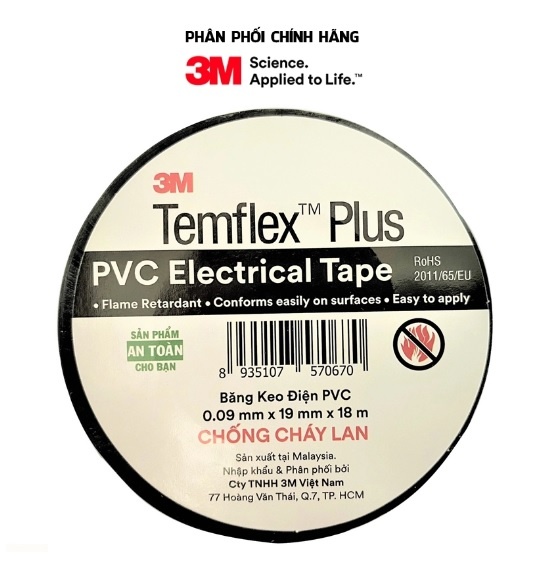 Băng keo điện chống cháy lan 3M Temflex Plus