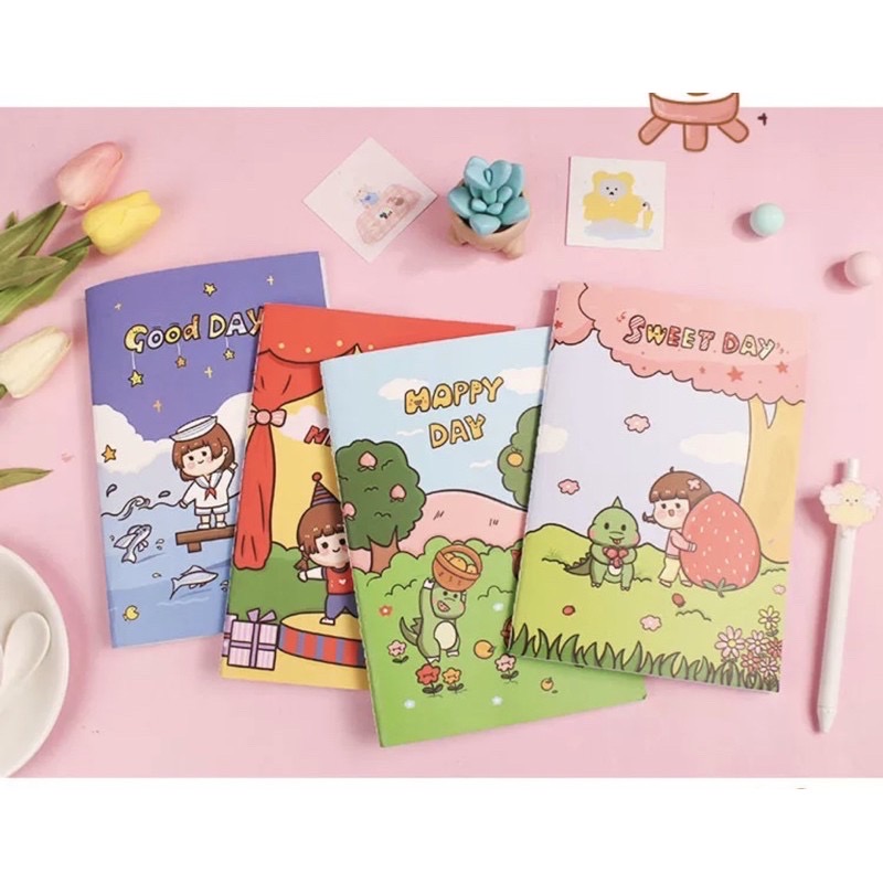 Sổ Chiết Washi Tape Size A5 Dễ Thương
