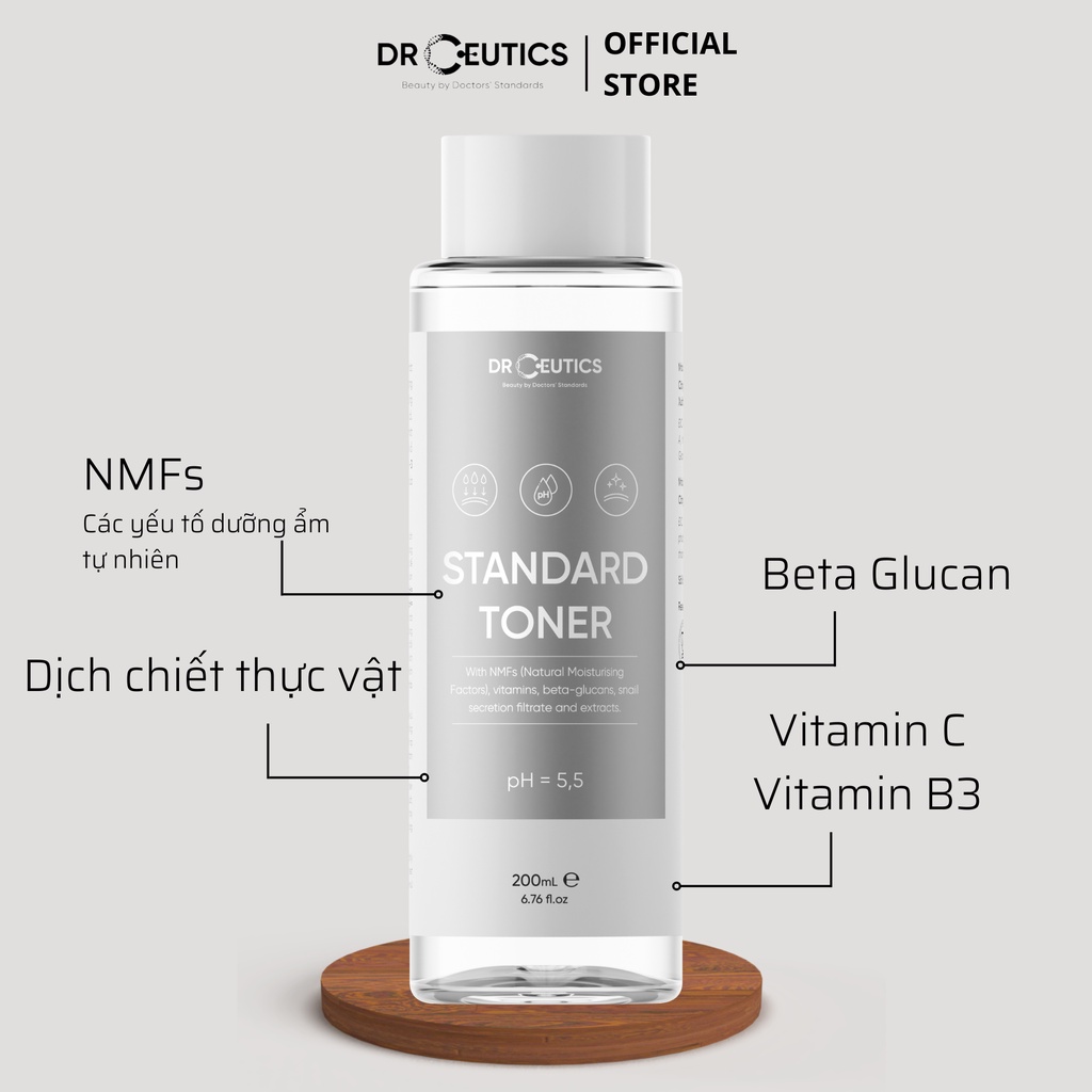 DRCEUTICS Basic Toner Và Standard Toner Cấp Ẩm Cho Da (200ml)