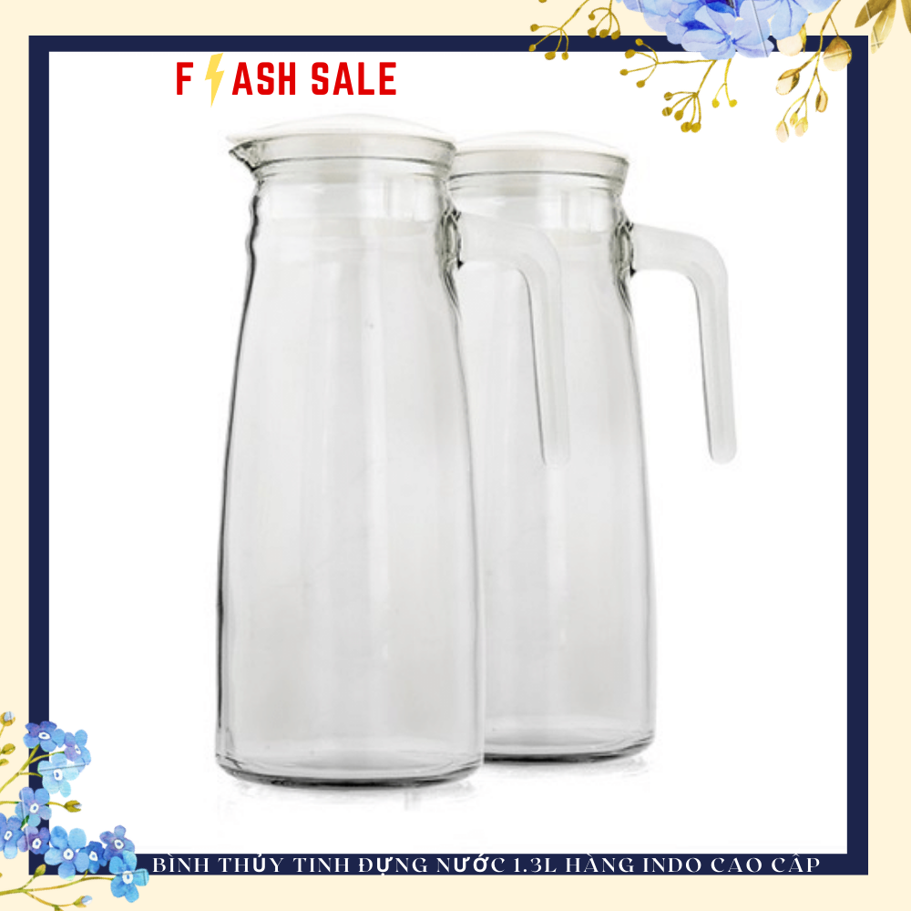 [HCM][DEAL KHỦNG] BÌNH THỦY TINH ĐỰNG NƯỚC 1.3L HÀNG INDO CAO CẤP