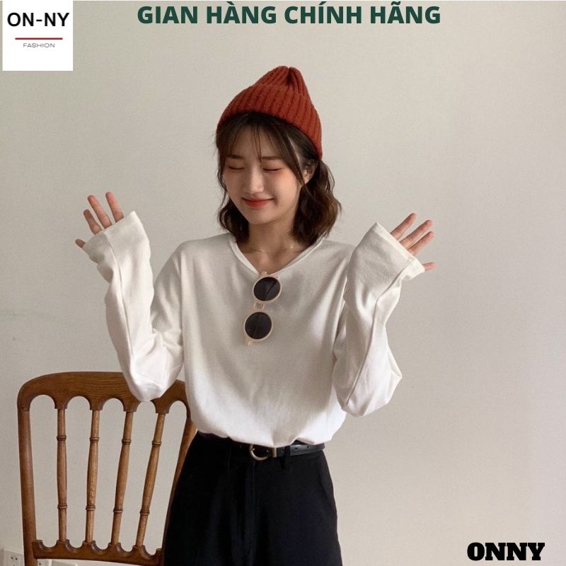 Áo thun dài tay chất giấy tăm mỏng nhẹ, Áo phông Giấy Dài Tay Cổ Tròn Basic Gam Màu Nhẹ Nhàng kèm ảnh thật - ONNY