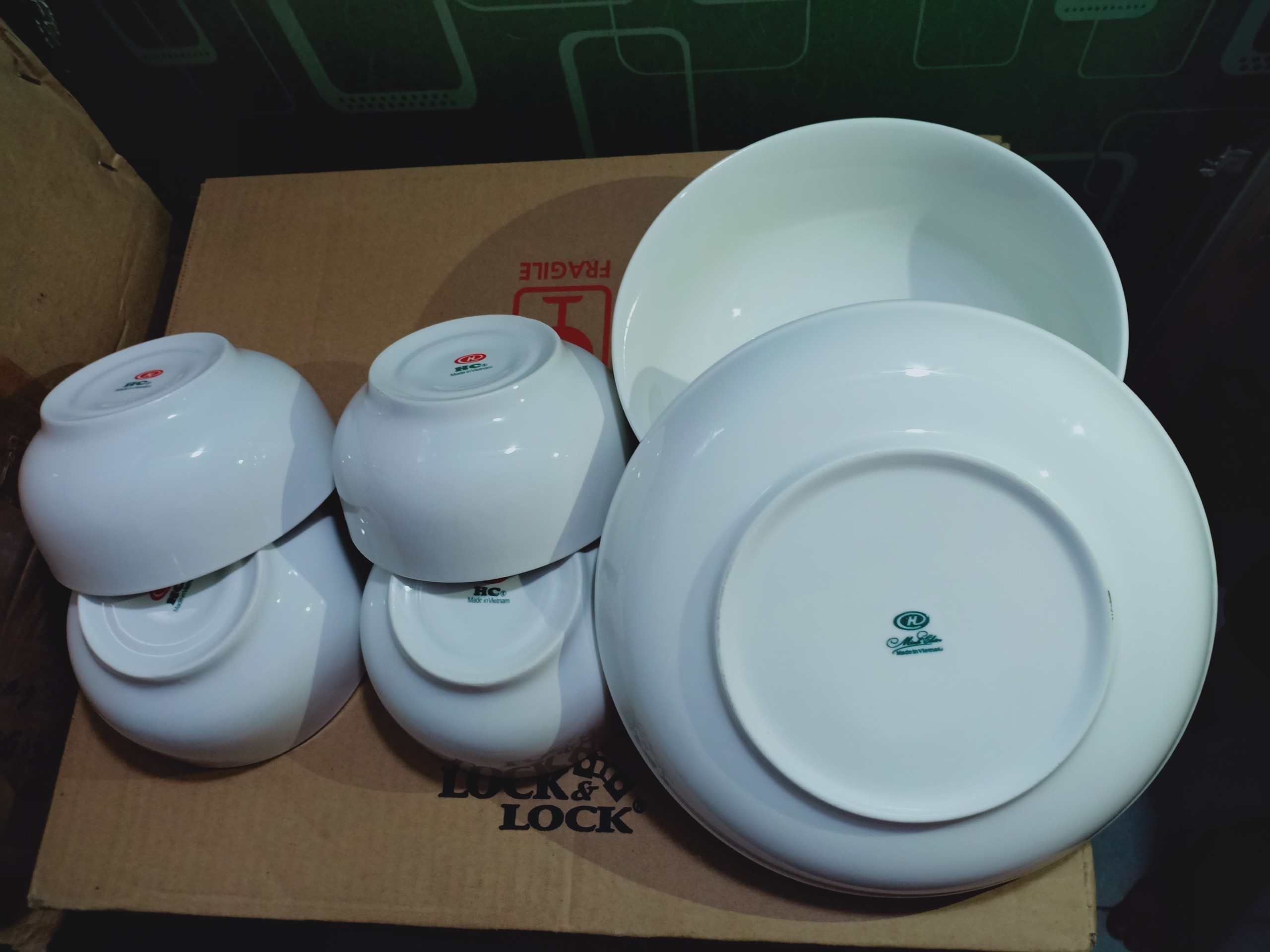 Bộ 6 món chén tô dĩa sứ Minh Châu