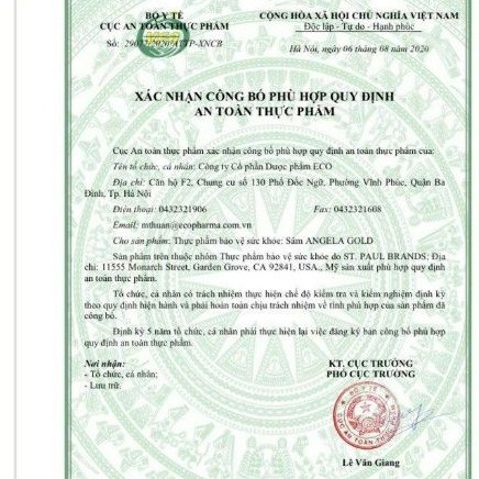 Sâm Angela Gold - Hộp 60 viên