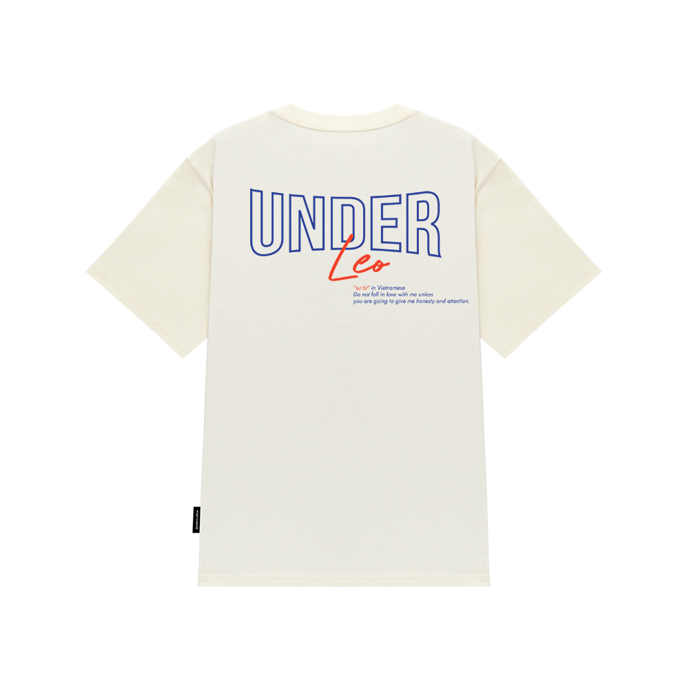 Áo thun UNDER Sư Tử "12 Cung Hoàng Đạo" (Cream) + UTS019