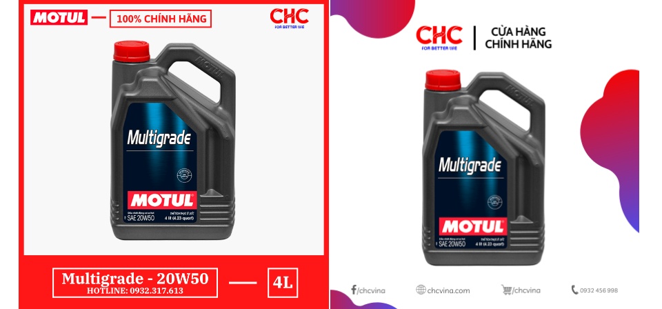 dầu nhớt xe ô tô MOTUL MULTIGRADE 20W50 4L