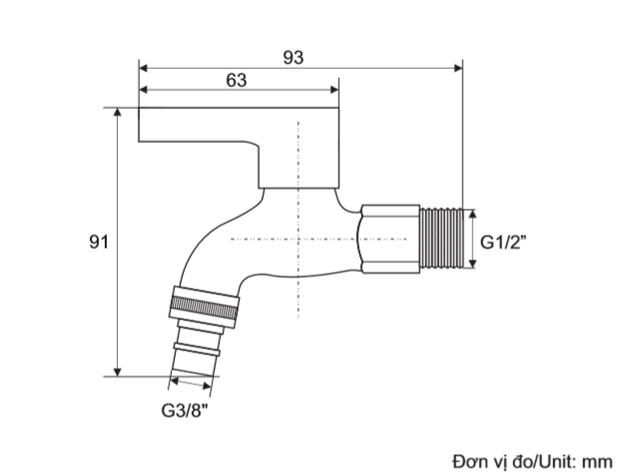 Vòi xả lạnh Zento ZT701 (Bạc)