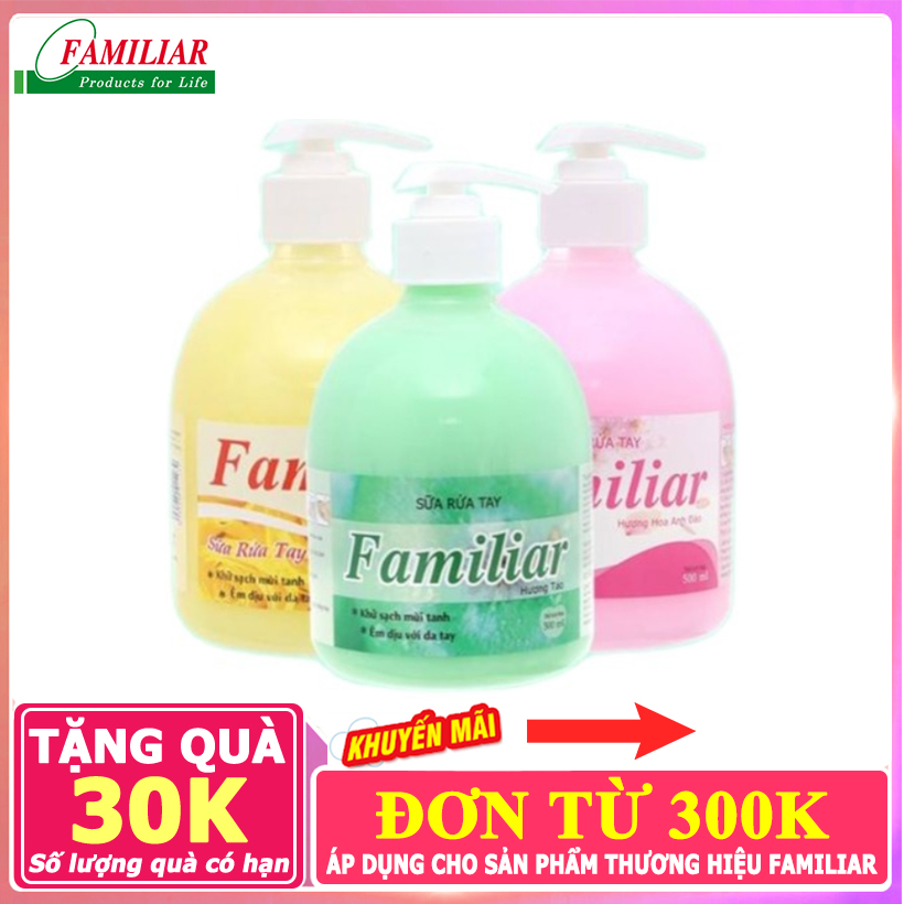 Nước rửa tay Familiar 500ml [hương Táo hoa Anh đào Blooming love 500ml]