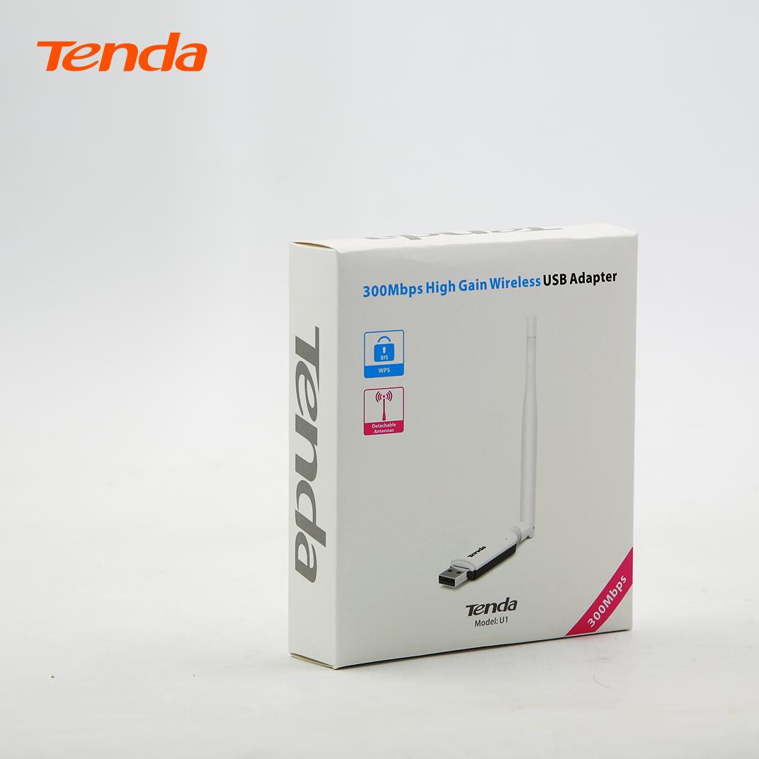 Tenda USB kết nối Wifi 2.4G U1 chuẩn N tốc độ 300Mbps - Hãng phân phối chính thức