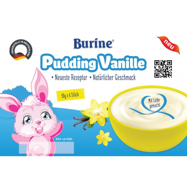 Cháo Sữa/Pudding Ăn Dặm Burine ( mua 2 vỉ tặng 1 vỉ)