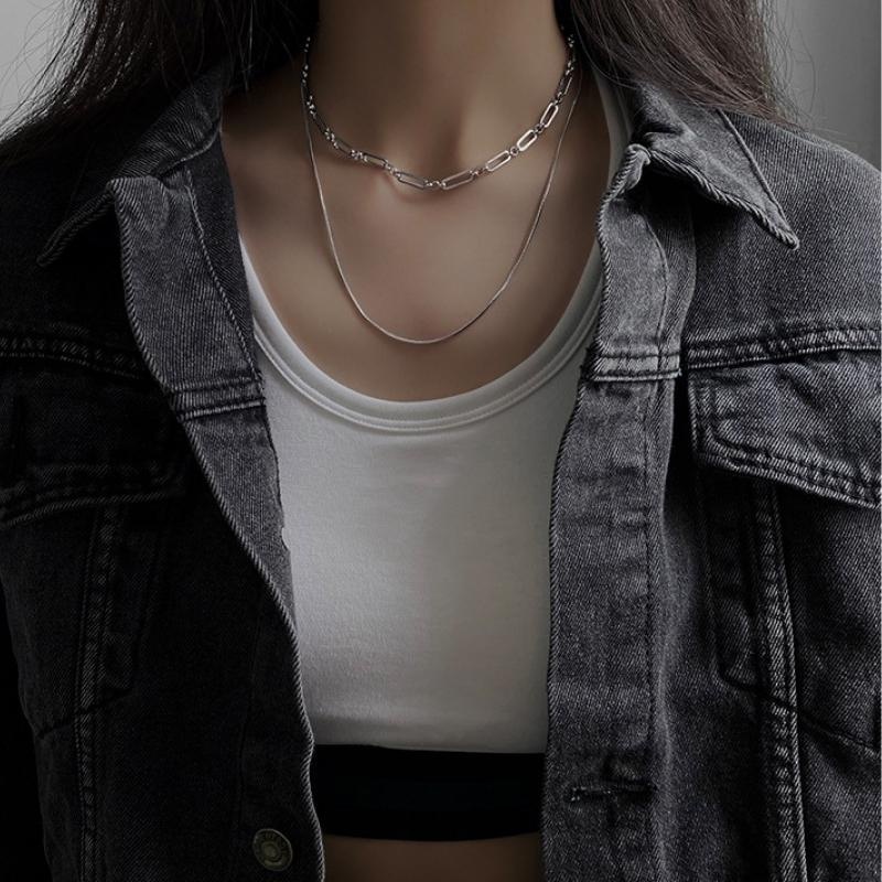 [KHÔNG ĐEN GỈ] Vòng cổ Titan Unisex 2 dây cá tính Mely CT11