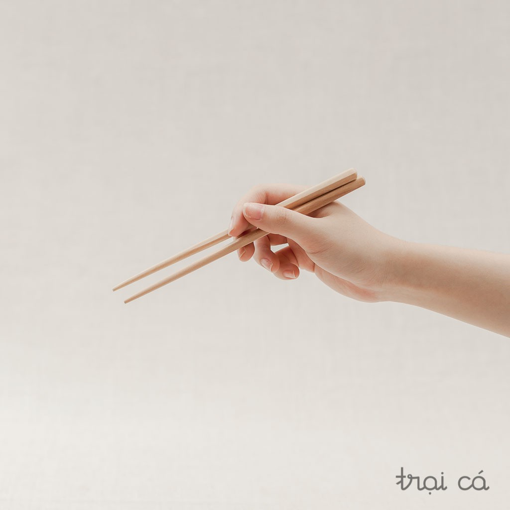 Đũa trẻ em gỗ sao - gỗ trắc 19cm