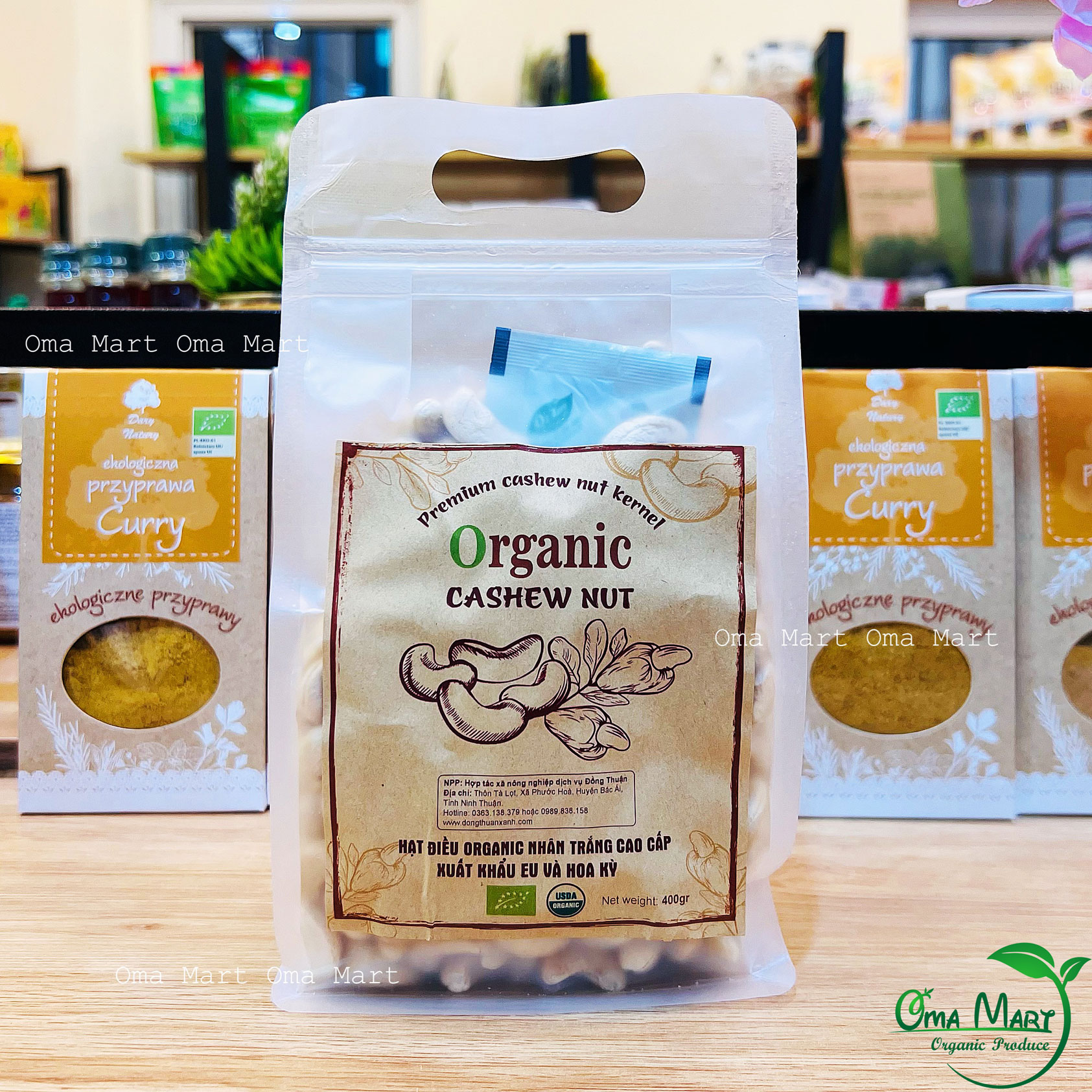 Vietnamese organic white synthetic cashew (250g, 500g and 1kg)