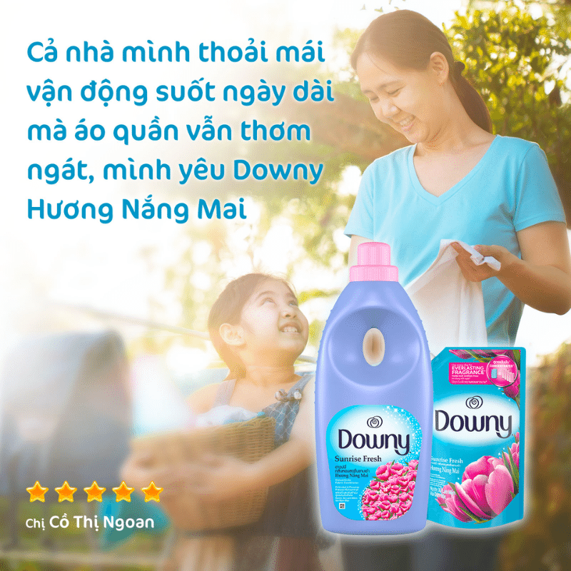 [Rẻ vô địch] Nước xả vải Downy nắng mai túi 3L