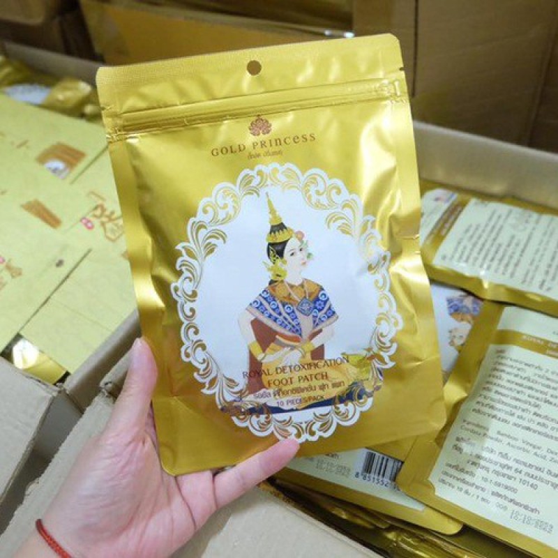 (Auth) Miếng Dán Thải Độc Bàn Chân Gold Princess Thái Lan (Inbox Giá Sỉ Tốt) nhập khẩu