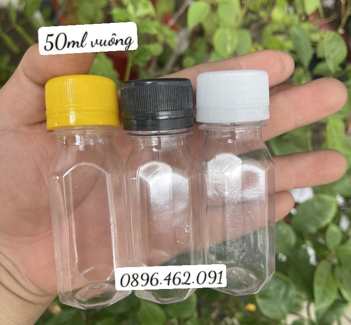 COMBO 100 CHAI TRÀ SỮA 50ML-100ML NẮP ĐỦ MÀU